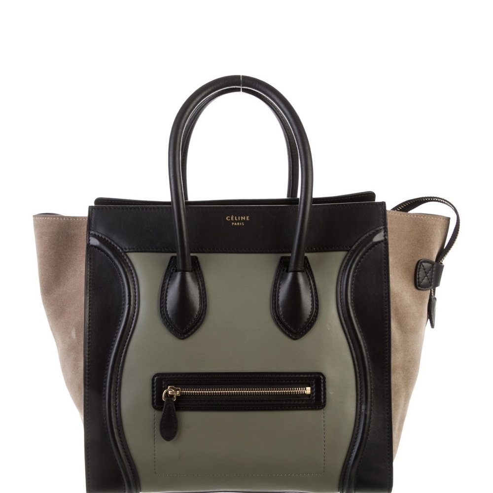 Celine Tricolor Mini Luggage Tote
